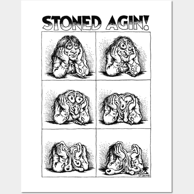 Stoned Agin! Halftone Design Wall Art by SOMASHIRTS